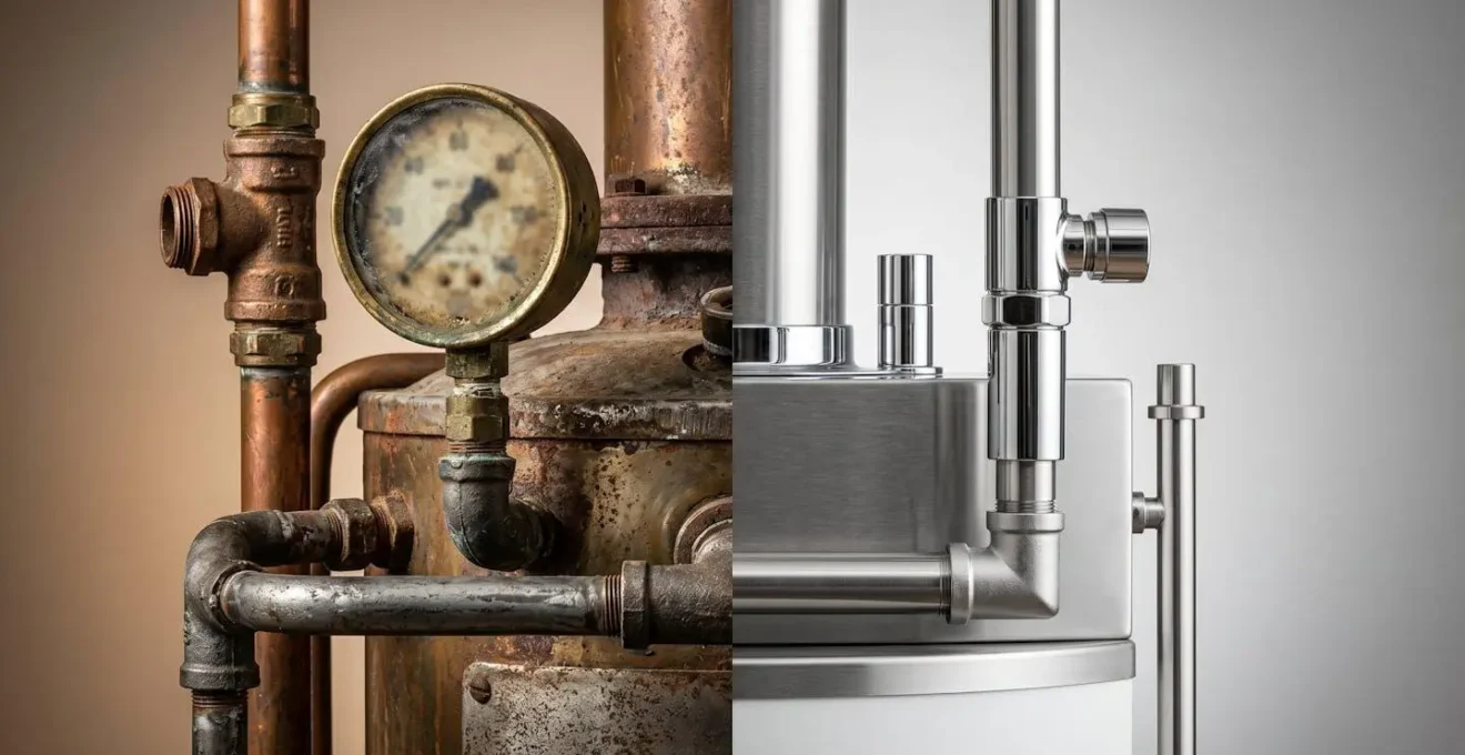 Boiler system efficiency comparison and total cost of ownership calculation for property investors