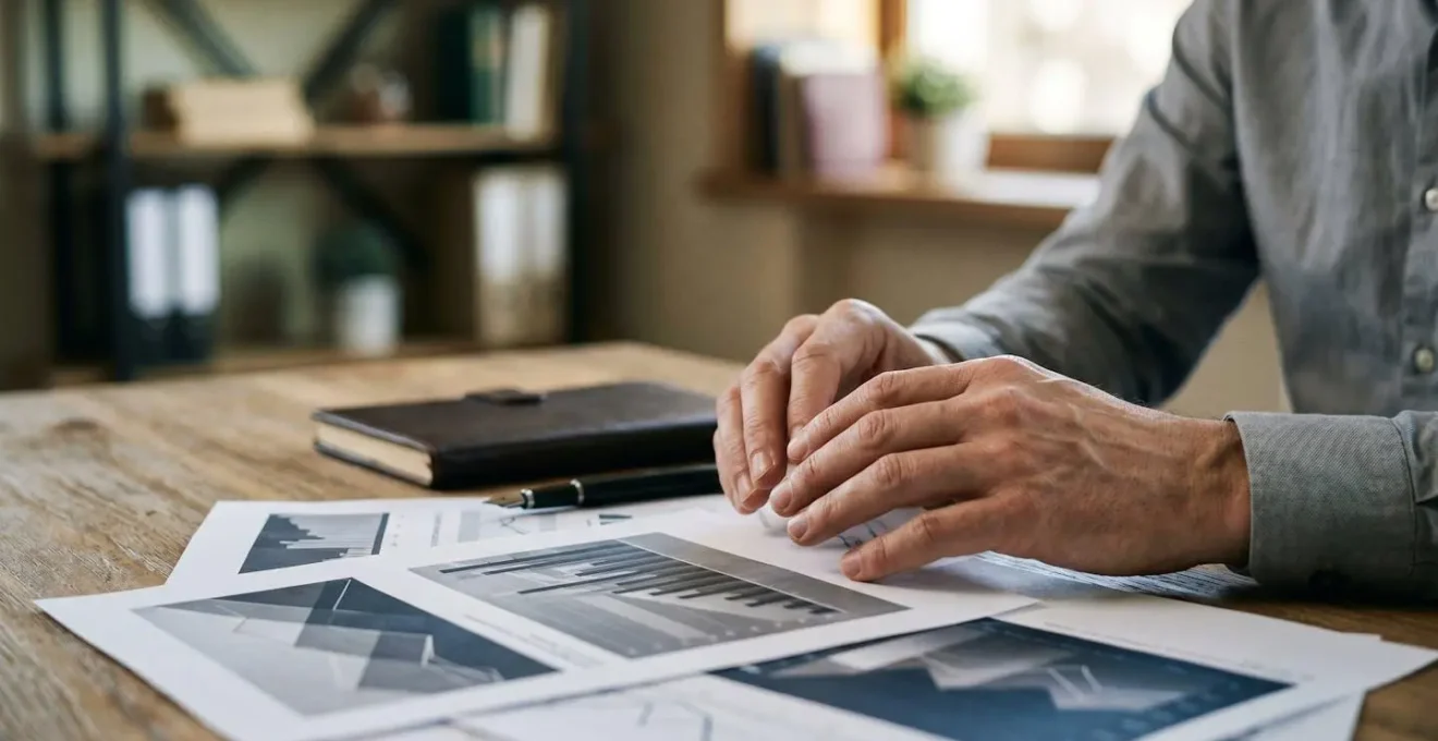 Close-up of financial planning materials showing investment analysis