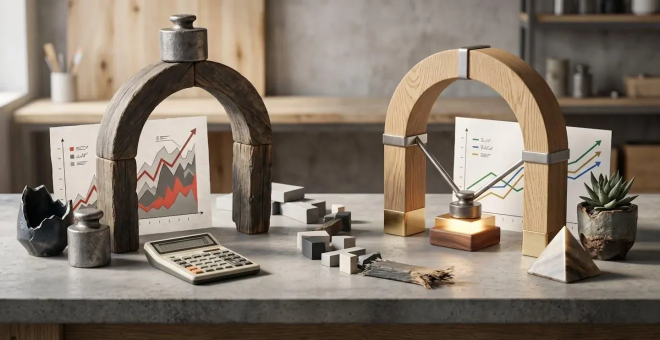 Financial stress test analysis showing rental property yield calculations under different economic scenarios