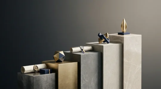 Professional financial planning scene showing a structured investment approach with gilt bonds arranged in ascending maturity timeline