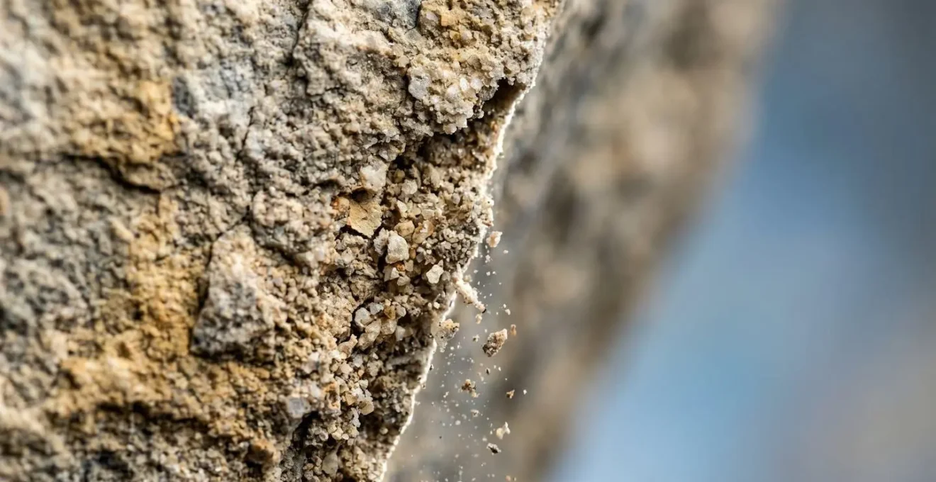 Macro view of deteriorating material symbolizing inflation eroding savings value