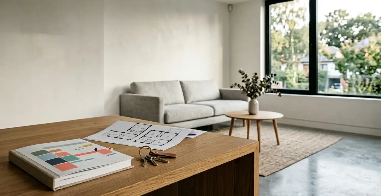 Property manager reviewing rental calendar and keys with minimal vacancy periods between tenancies