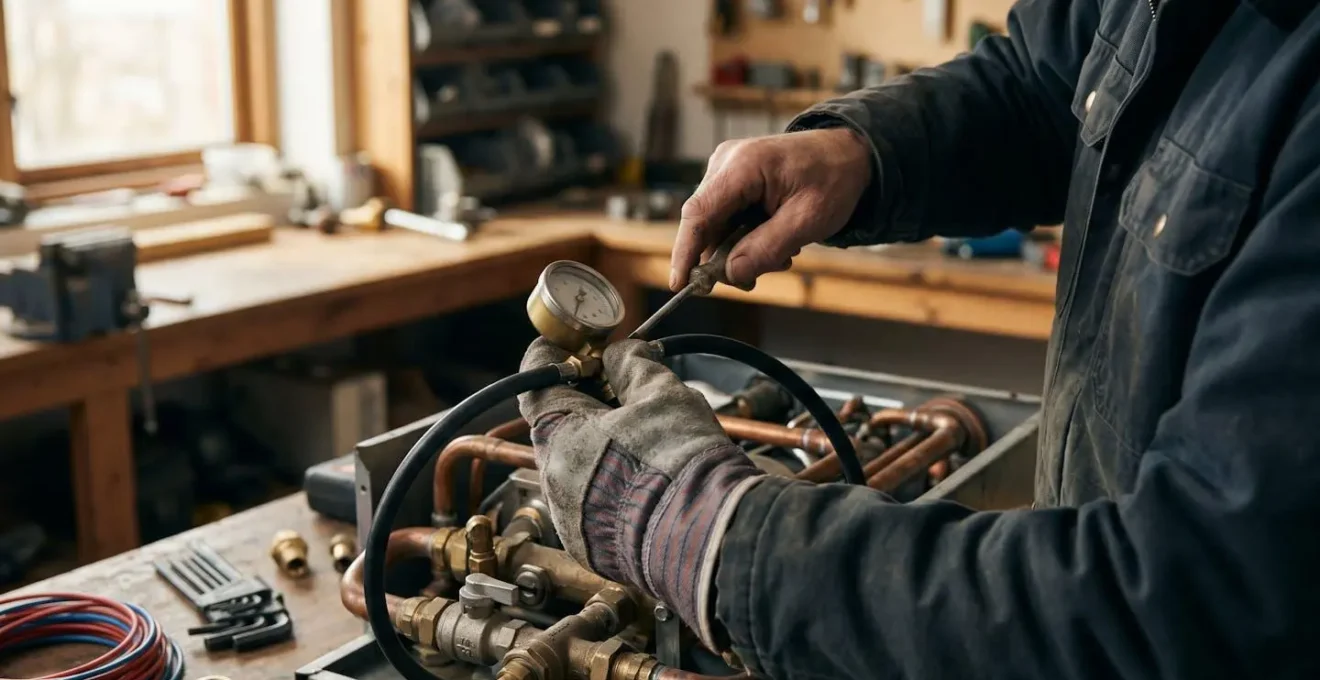 Professional tradesperson conducting thorough property inspection with quality tools