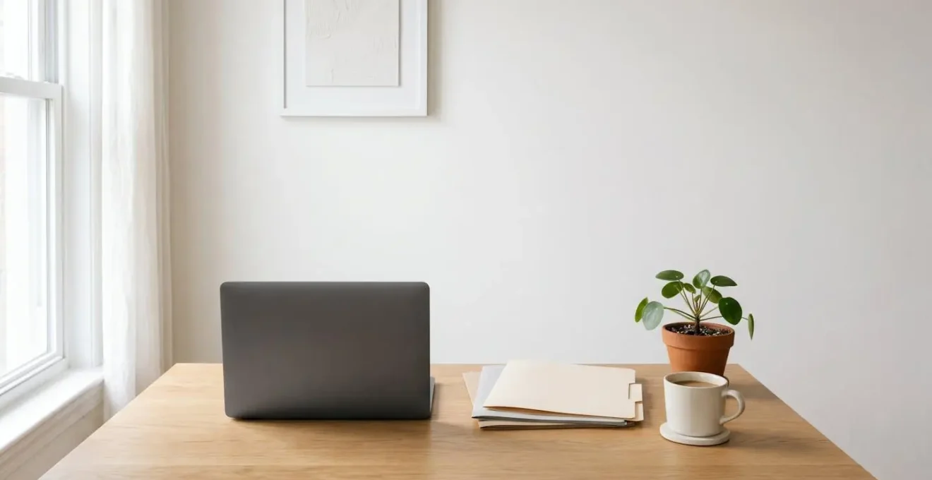 Organized property management workspace showing systematic expense tracking and financial documentation for rental properties