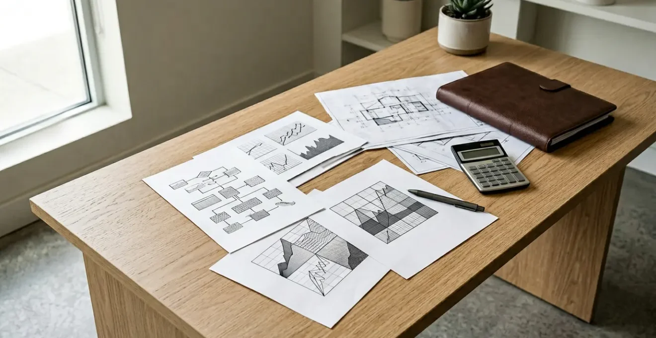 Financial documents and calculator on desk showing rental property cash flow analysis