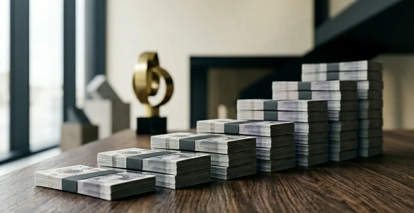 Professional investor reviewing tax-efficient investment portfolio with structured account allocation