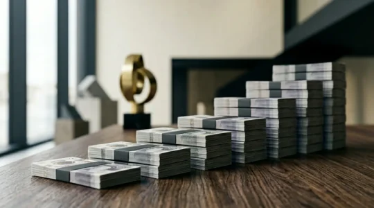 Professional investor reviewing tax-efficient investment portfolio with structured account allocation