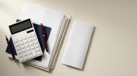 Conceptual representation of UK tax-free savings strategy with clean minimalist aesthetic and organized financial elements