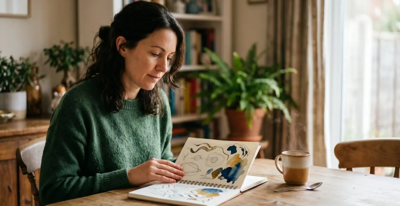 Person conducting weekly financial review in calm Sunday morning setting